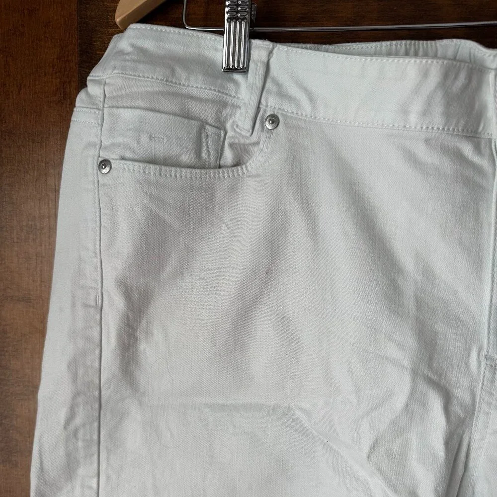 J. Jill White Jean Bermuda Shorts Size 18